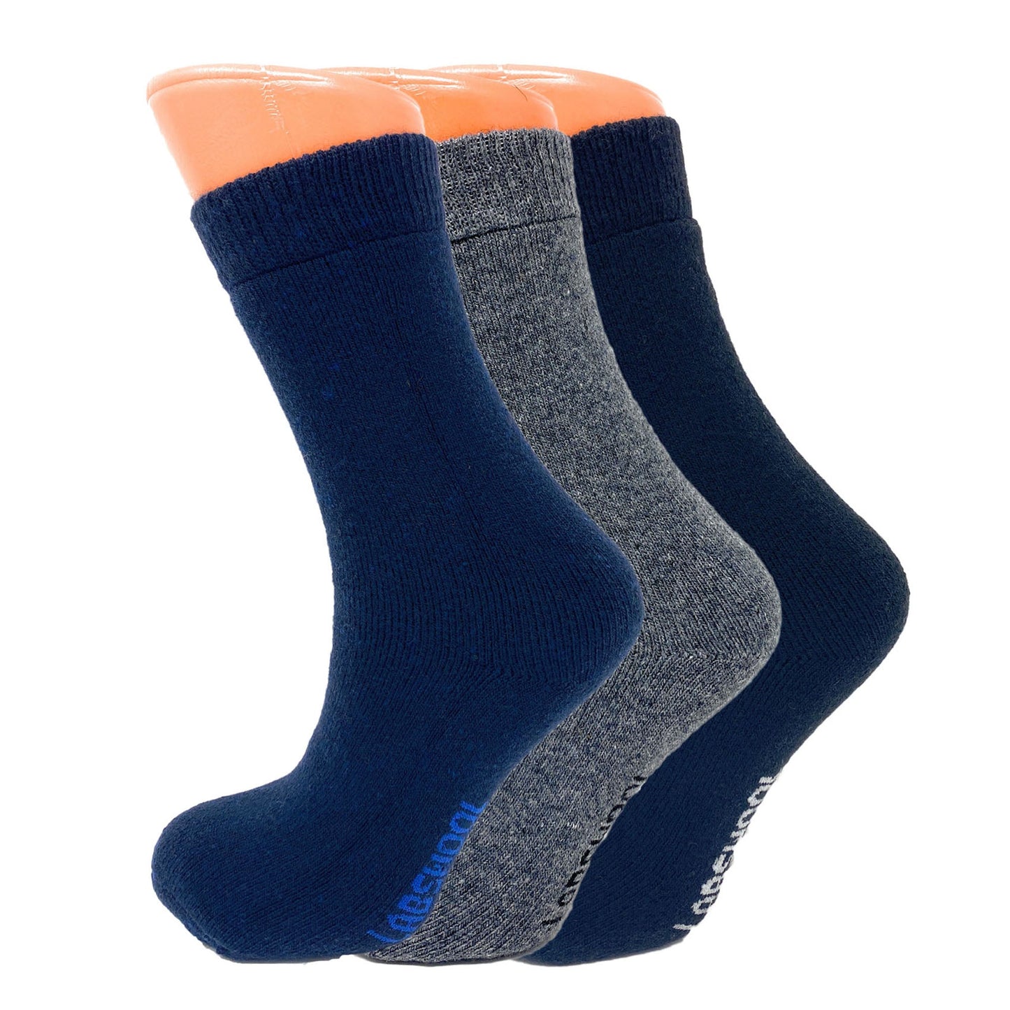 3 Pairs Women's Thermal Wool Crew Socks for Winter Size 5-7 Cozy and Warm