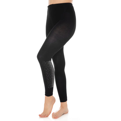Bamboo Leggings for Women Soft Stretch Full Length with Fancy Accessories - S-M
