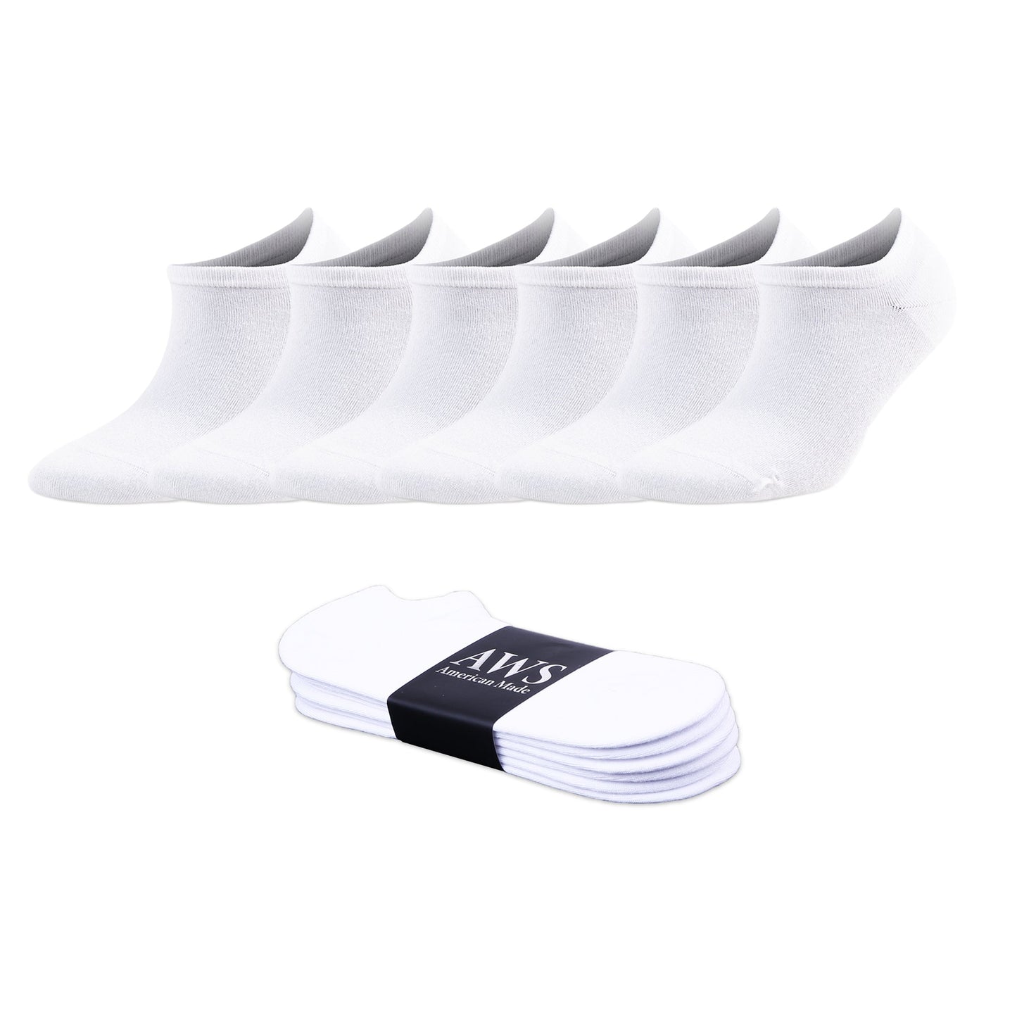 6 Pairs Men's Bamboo No Show Sneaker Socks Ultra Soft Moisture-Wicking Size 8-11.5