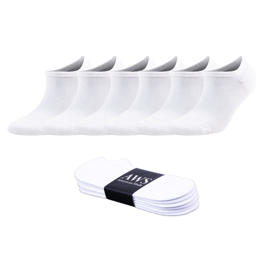6 Pairs Men's Bamboo No Show Sneaker Socks Ultra Soft Moisture-Wicking Size 8-11.5